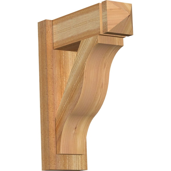 Ekena Millwork Funston Rough Sawn Arts and Crafts Outlooker, Western Red Cedar, 6"W x 16"D x 20"H OUT06X16X20FST03RWR - main